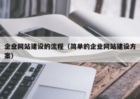 企业网站建设的流程（简单的企业网站建设方案）