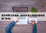 软件开发公司架构（软件开发公司组织架构及部门职责）
